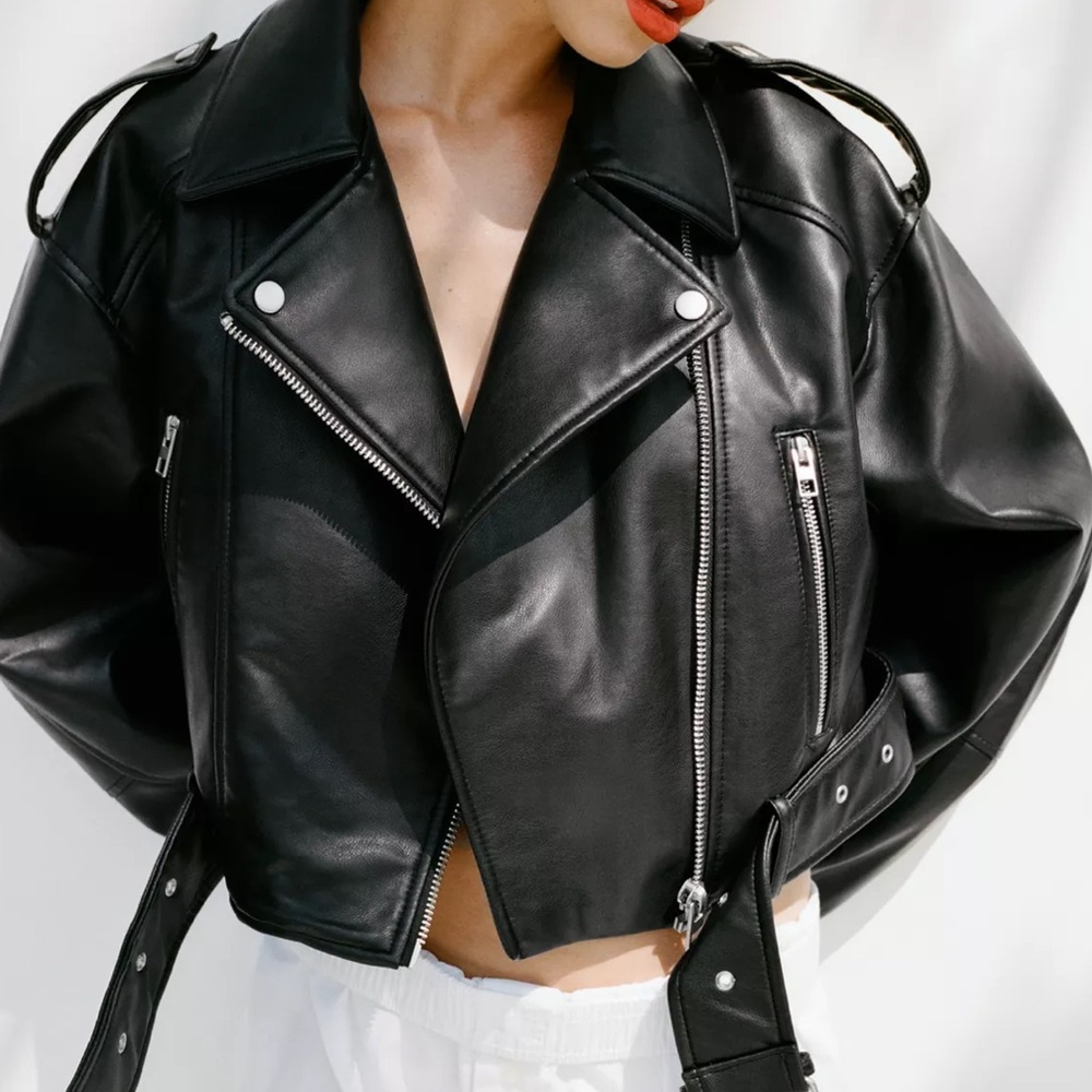 Black Leather Biker Jacket